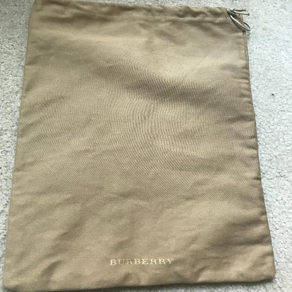 Burberry Brown Drawstring Dust Bag 15" x 12" New - Picture 1 of 4
